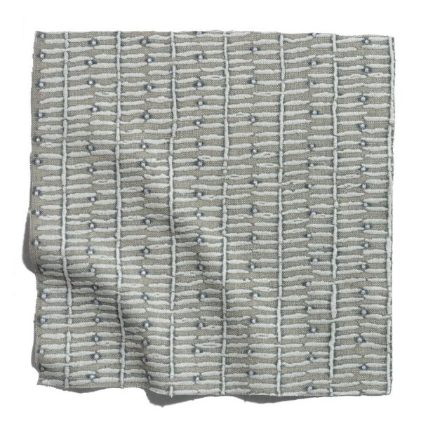 A premium grey and white striped handkerchief made of pure fabric in India by Pure Concept Home