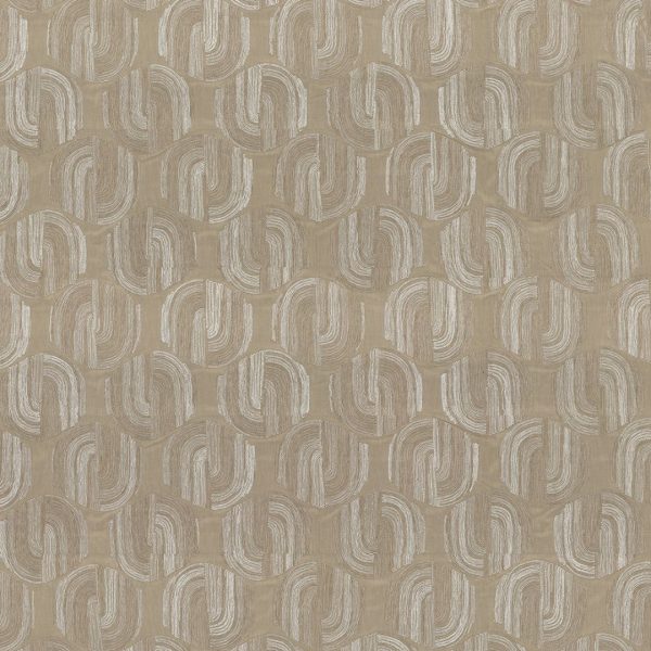 Beige and white circle patterned fabric, available online in Mumbai for pure concept home decor