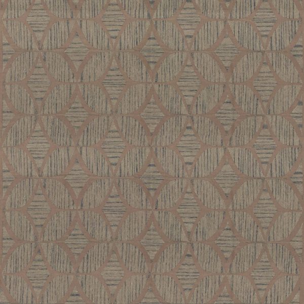 A brown and beige rug with geometric shapes, available for purchase online in Mumbai, from Pure Concept Home