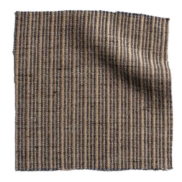 Brown and black striped fabric on white background, available online in Mumbai at Pure Concept Home