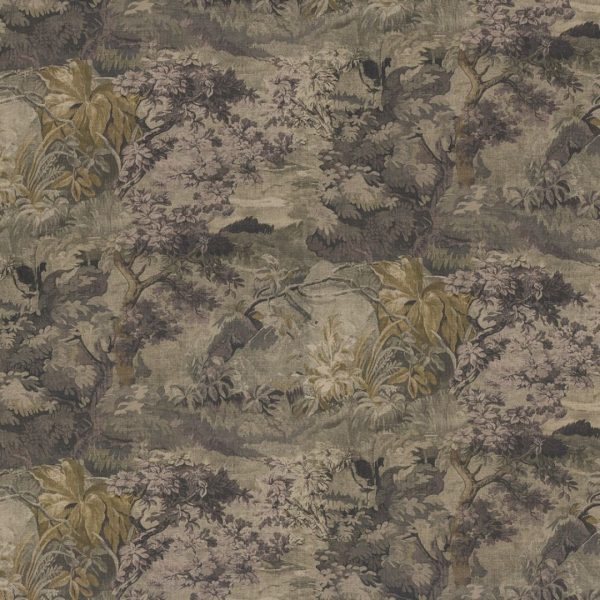 A nature-inspired wallpaper with a deer and trees in brown and gray shades. Perfect for a serene ambiance. Available online in Mumbai, pure concept home