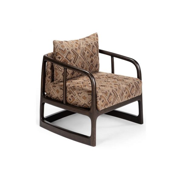 A chair with a brown and beige patterned cushion from Premium Furniture Store, The Pure Concept Home