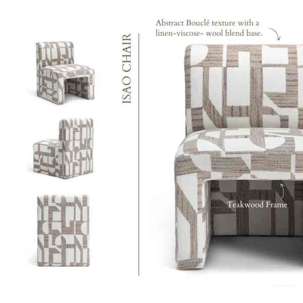 ISAO Lounge Chair – Soft & Durable Cotton-Viscose Blend Upholstery