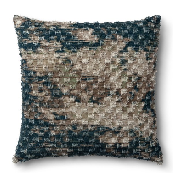 Hinoki Cushion in Sky Indigo | Cotton Linen Ikat Design for Sofa