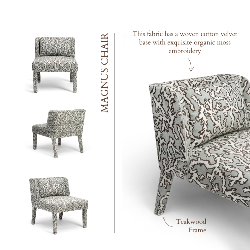 Magnus chair in a cozy corner setting with natural lighting