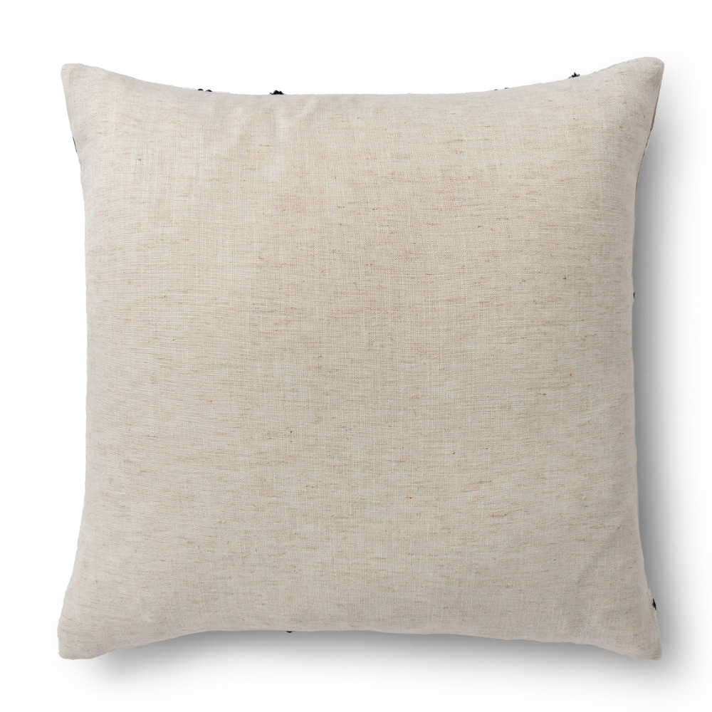 Linen cushion with laser-cut embroidery cushion