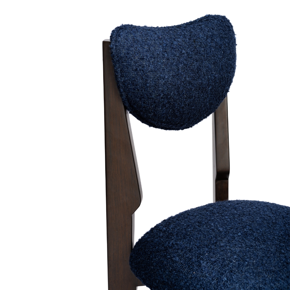 Luxury designer chair TOMO with cushioned seat and backrest