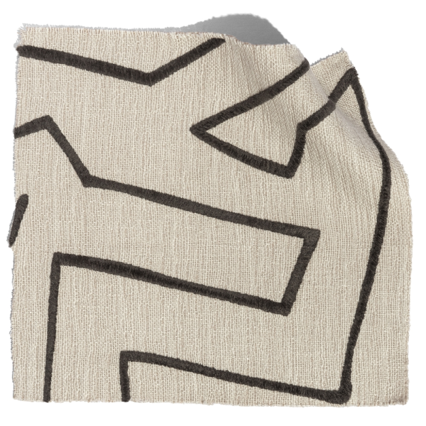 MEIRO Ivory-Neutral Jacquard Abstract Textured Fabric