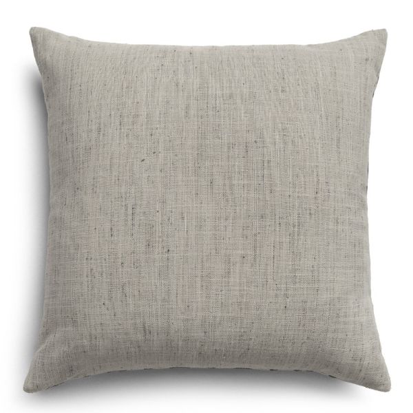 Musubi ash & smoke cushion with textured woven finish