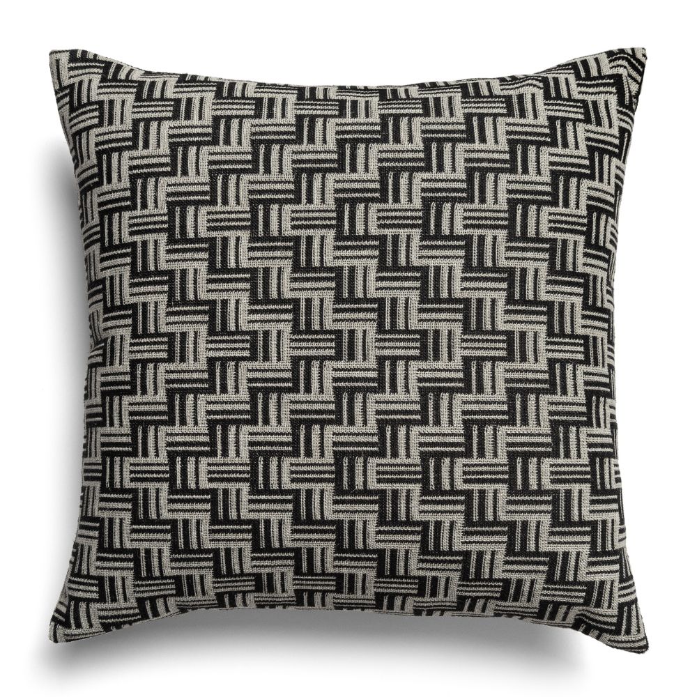 Rumi ash & smoke herringbone cushion cover for modern sofa décor