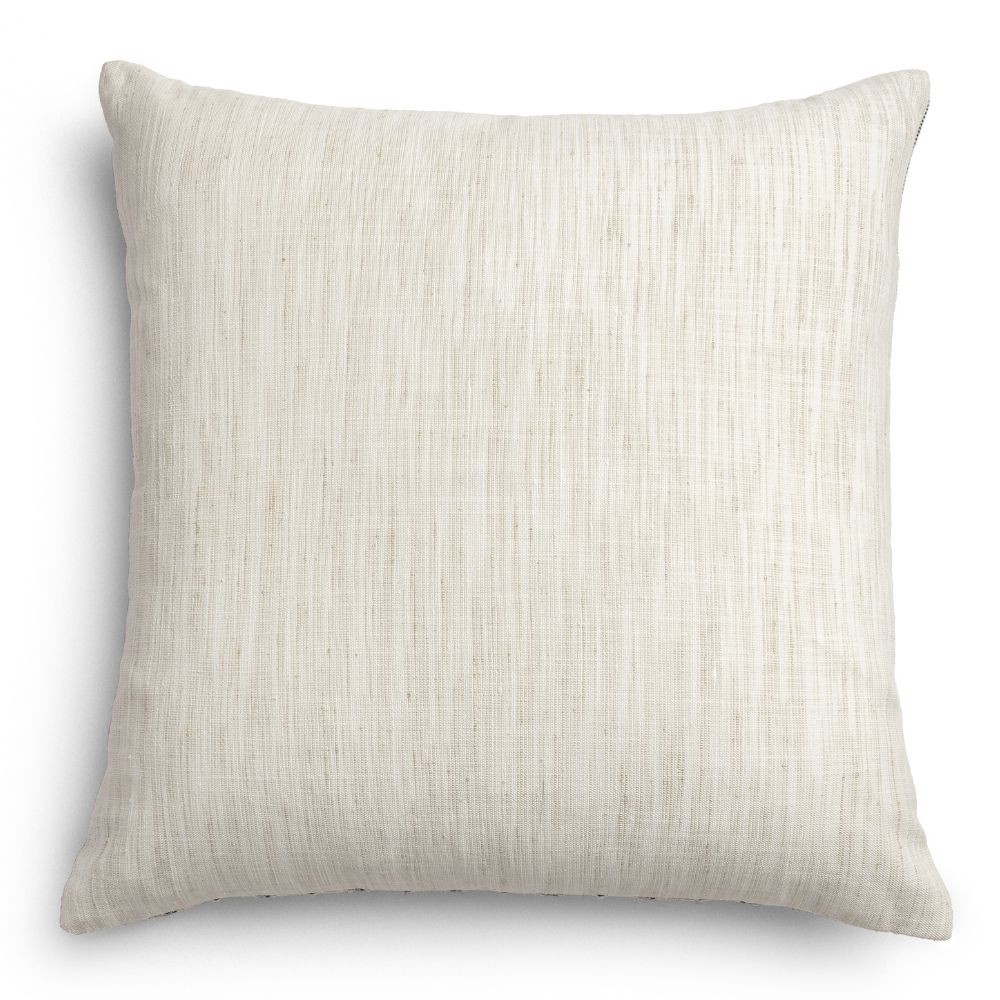Yuna ash & smoke cushion with textured stripe weave