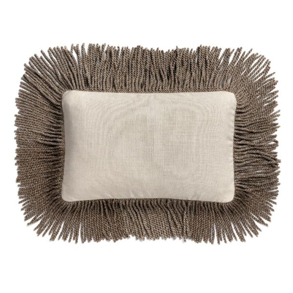 Casper fabric cushion for sofa in Mumbai | Linn Rectangular Grey Cushion